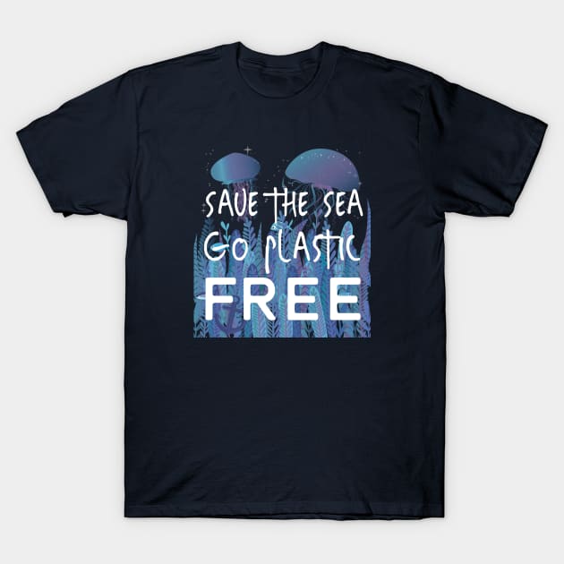 Save the Sea Go Plastic Free T-Shirt by Off the Page